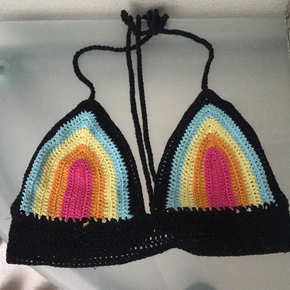 Dolls Kill Other - Rainbow crochet top